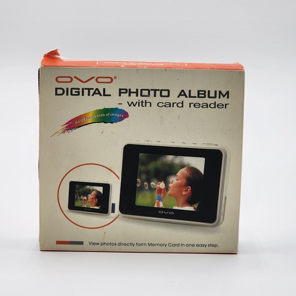 Ovo‎ Digital Photo Album With Card Reader Holds 1000 Of Images New Old Stock